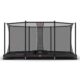 BERG inground trampoline rectangulaire Favorit gris 410 cm + filet de sécurité