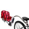 Remorque vélo à pédales biplace Weehoo iGo TwoLa compatibilité large avec les différents types de vélo (VTT, vélo ville, randonnée, VAE)