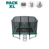 Trampoline Apollo Sport 300cm - Filet de protection - échelle + Kit d'ancrage