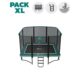 Trampoline Apollo Sport 300cm - Filet de protection - échelle + Kit d'ancrage
