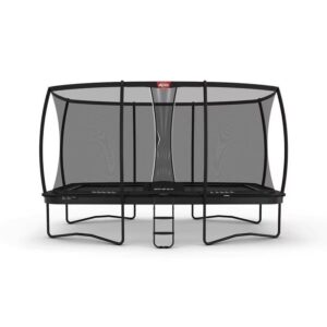 BERG Ultim Champion Trampoline Regular 500 Noir + Filet de Sécurité DLX XL